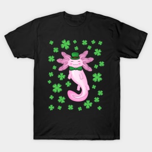 Cute St Patrick's axolotl T-Shirt